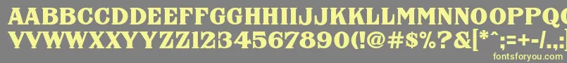 FhaNicholsonFrenchNcv Font – Yellow Fonts on Gray Background