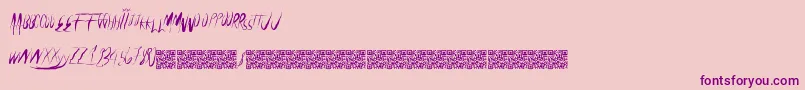 Universalfreaky-Schriftart – Violette Schriften auf rosa Hintergrund