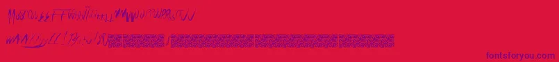 Universalfreaky Font – Purple Fonts on Red Background