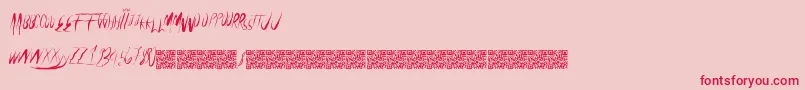 Universalfreaky Font – Red Fonts on Pink Background