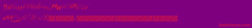 Universalfreaky Font – Red Fonts on Purple Background