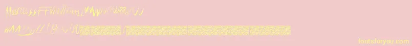 Universalfreaky-Schriftart – Gelbe Schriften auf rosa Hintergrund