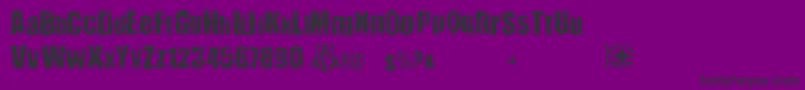 48verLost Font – Black Fonts on Purple Background
