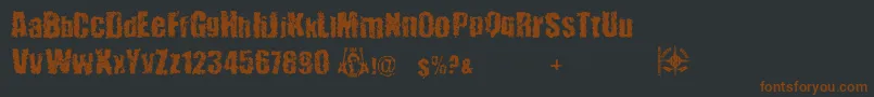 48verLost Font – Brown Fonts on Black Background