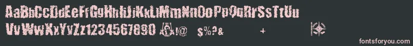 48verLost Font – Pink Fonts on Black Background