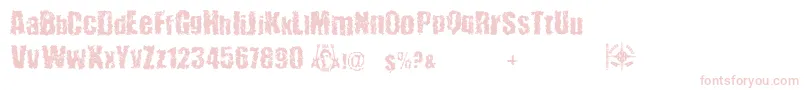 48verLost Font – Pink Fonts on White Background