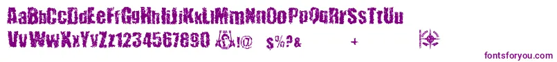 48verLost Font – Purple Fonts on White Background