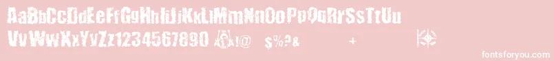 48verLost Font – White Fonts on Pink Background