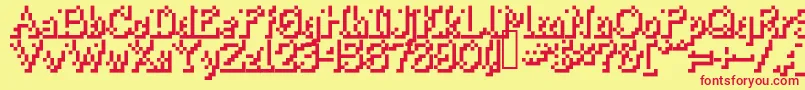 Thissmackyshadow Font – Red Fonts on Yellow Background