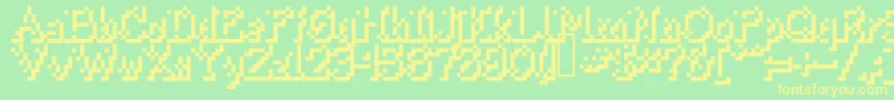 Thissmackyshadow Font – Yellow Fonts on Green Background