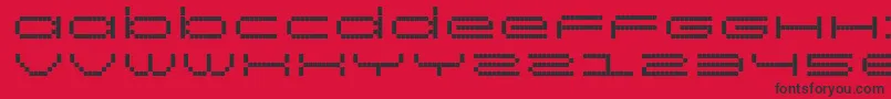 RtScreenloft8Regular Font – Black Fonts on Red Background