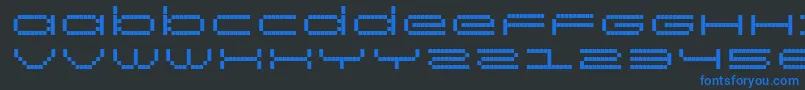 Шрифт RtScreenloft8Regular – синие шрифты на чёрном фоне