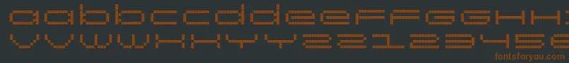 Шрифт RtScreenloft8Regular – коричневые шрифты на чёрном фоне