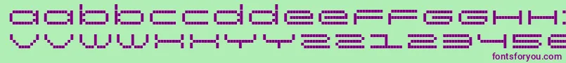 Шрифт RtScreenloft8Regular – фиолетовые шрифты на зелёном фоне