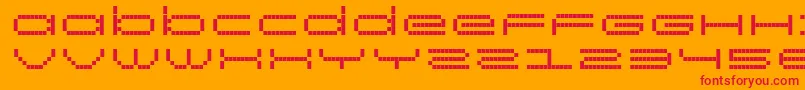 RtScreenloft8Regular Font – Red Fonts on Orange Background