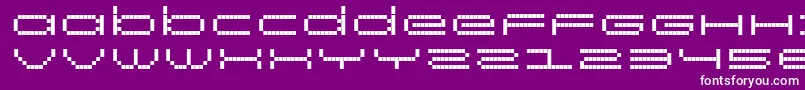 Czcionka RtScreenloft8Regular – białe czcionki na fioletowym tle