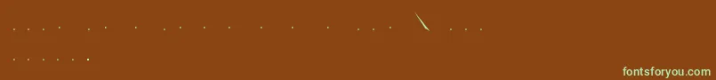 Шрифт Zwadobef – зелёные шрифты на коричневом фоне