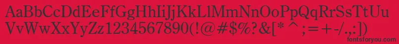 CenturyOldstyleBt Font – Black Fonts on Red Background