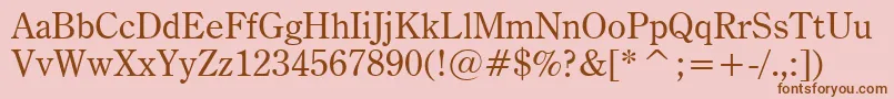 CenturyOldstyleBt Font – Brown Fonts on Pink Background