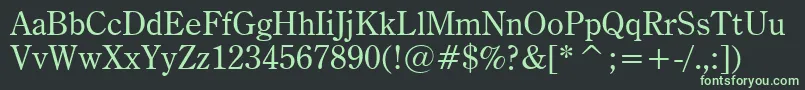 フォントCenturyOldstyleBt – 黒い背景に緑の文字