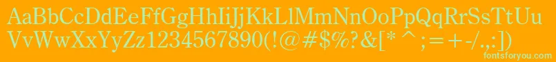 CenturyOldstyleBt Font – Green Fonts on Orange Background