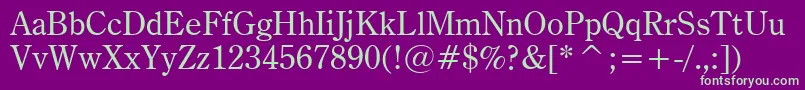 CenturyOldstyleBt Font – Green Fonts on Purple Background