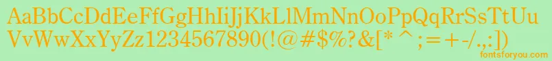 CenturyOldstyleBt Font – Orange Fonts on Green Background