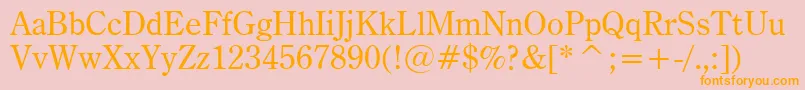 CenturyOldstyleBt Font – Orange Fonts on Pink Background