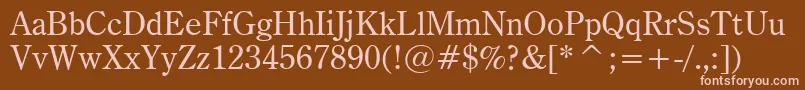 CenturyOldstyleBt Font – Pink Fonts on Brown Background