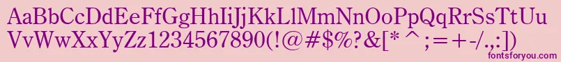 CenturyOldstyleBt Font – Purple Fonts on Pink Background