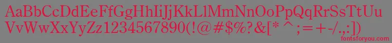 CenturyOldstyleBt Font – Red Fonts on Gray Background