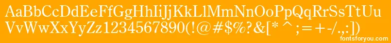 CenturyOldstyleBt Font – White Fonts on Orange Background
