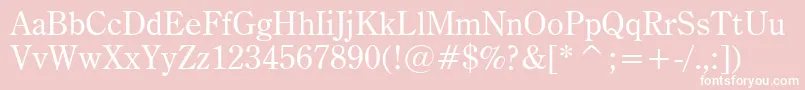 CenturyOldstyleBt-Schriftart – Weiße Schriften auf rosa Hintergrund