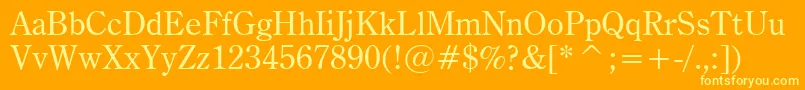 CenturyOldstyleBt Font – Yellow Fonts on Orange Background