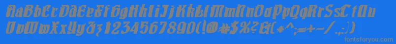 PittoreskBoldOblique Font – Gray Fonts on Blue Background