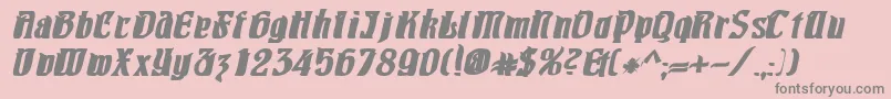 PittoreskBoldOblique Font – Gray Fonts on Pink Background