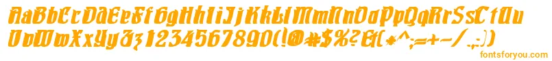 PittoreskBoldOblique Font – Orange Fonts on White Background