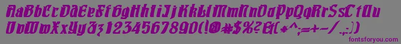 PittoreskBoldOblique Font – Purple Fonts on Gray Background