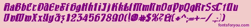 PittoreskBoldOblique Font – Purple Fonts on Pink Background