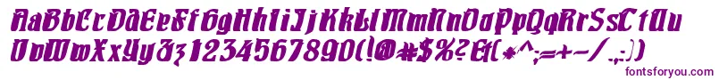 PittoreskBoldOblique Font – Purple Fonts on White Background