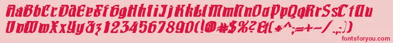 PittoreskBoldOblique Font – Red Fonts on Pink Background