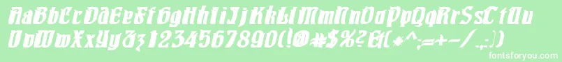 PittoreskBoldOblique Font – White Fonts on Green Background