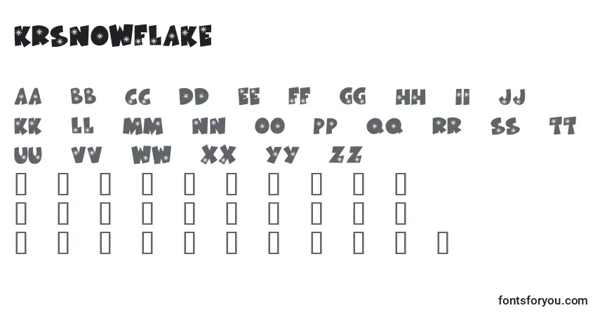 A fonte KrSnowflake – alfabeto, números, caracteres especiais