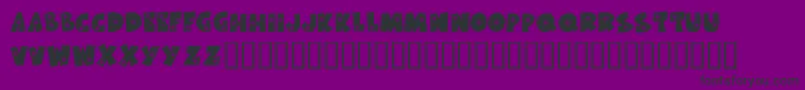 KrSnowflake Font – Black Fonts on Purple Background
