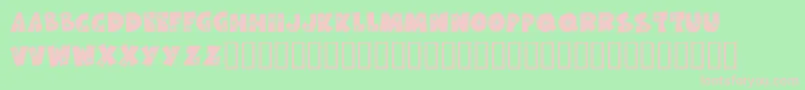 KrSnowflake Font – Pink Fonts on Green Background