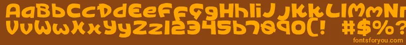 KingsRansom Font – Orange Fonts on Brown Background