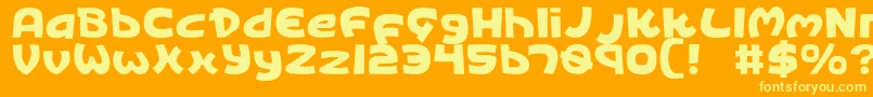 KingsRansom Font – Yellow Fonts on Orange Background