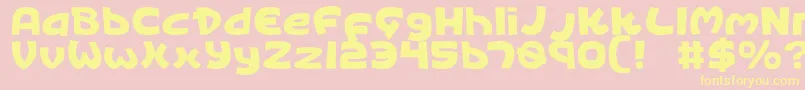 KingsRansom Font – Yellow Fonts on Pink Background