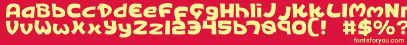 KingsRansom Font – Yellow Fonts on Red Background