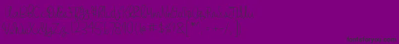 GabbisHandwriting Font – Black Fonts on Purple Background